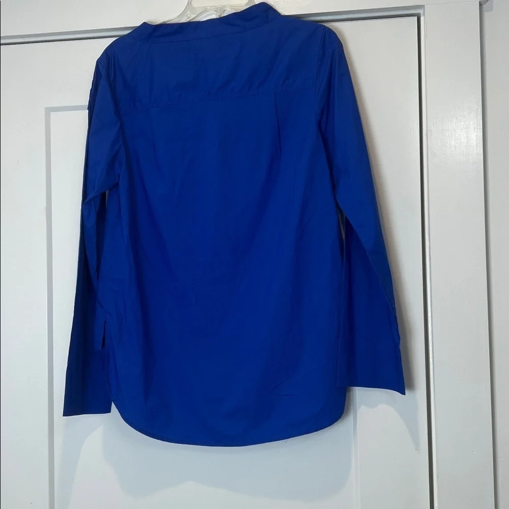 J. Crew Royal Blue Button-Detail Blouse size 2.